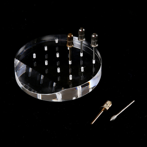 Tablero de Exhibición de Brocas para Uñas de Acrílico Transparente con 12 Orificios, Soporte Portátil para Herramientas de Manicura - Product Image 1