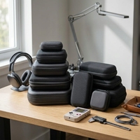 Étui de rangement rigide en EVA personnalisé avec fermeture éclair pour écouteurs, casques, consoles de jeux, lunettes