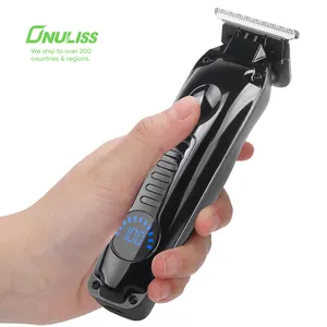 Novo produto recarregável 2024 conjunto profissional de depilação máquina de barbeiro com display LED aparador de cabelo sem fio para homens
