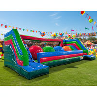 Parcours d'obstacles gonflable en PVC de haute qualité pour les jeux de défis, utilisation commerciale en extérieur
