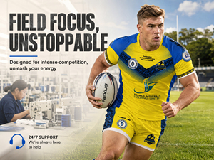Maillot de rugby personnalisé sublimé de qualité supérieure, uniforme d'équipe OEM, faible MOQ, vente en gros, respirant, séchage rapide, évacuation de l'humidité - Product Image 4