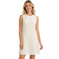 Robe longue en tricot crochet respirant pour femme, printemps-été, design personnalisé, fabrication OEM ODM