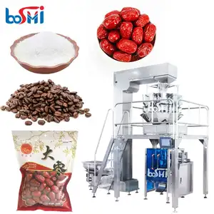 Vertical linear multihead weigher 100g 250g 500g salt sachet packing machine silage grain date coffee beans packing machine