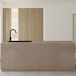 Encimera de Cuarzo Artificial Moderna Blanca TMZ 4070 Symphony para Decoración del Hogar - Product Image 6