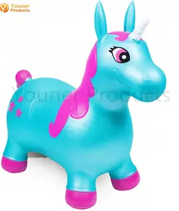 Kinder aufblasbare Einhorn Jump Bounce Space Hopper Outdoor Tier fahrt auf Spielzeug Spaß - Product Image 5