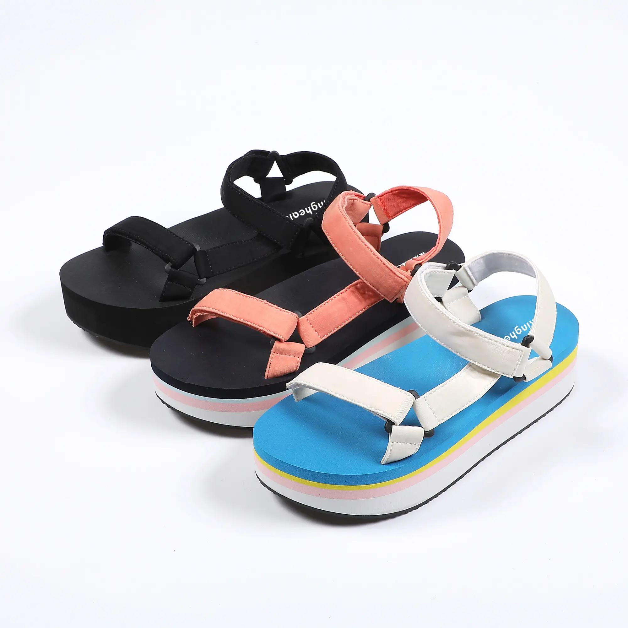 Ladies breathable open toe shoes wholesale OEM fashion thick beach slippers EVA platform sandals for woman