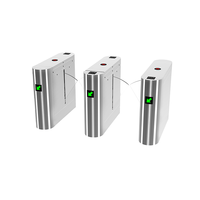 Barrière piétonne à reconnaissance d'empreintes digitales en acier inoxydable 304 à réinitialisation automatique pour hall de bureau