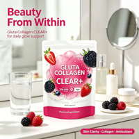 Poudre de collagène et de glutathion à marque privée, boisson de beauté au collagène et aux canneberges, complément alimentaire oral