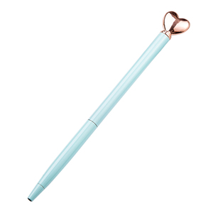 Bolígrafo De Metal con logotipo de oro rosa, bolígrafo personalizado con forma de corazón, para regalo promocional - Product Image 6