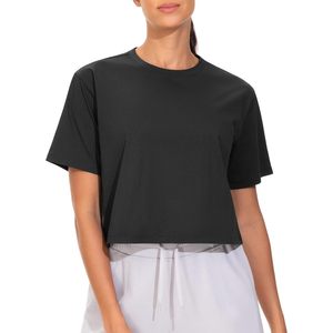 T-shirt de sport court à manches courtes et col rond pour femme FOXA, respirant, coupe ample, 100 % polyester - Product Image 1