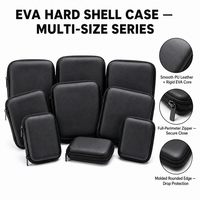 Boîte de rangement EVA portable pour disque dur, boîte de rangement carrée résistante aux chocs et durable pour câbles de données numériques et chargeurs
