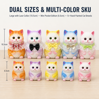 Peluche chat colorée, poupée chaton avec nœud papillon, jouet en peluche doux, cadeau pour enfants, filles, garçons, vente au détail et en gros