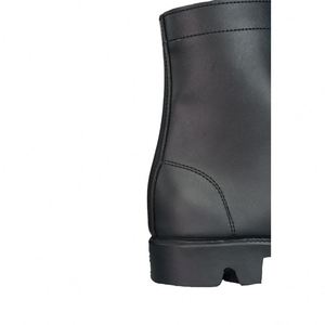 Botas Tácticas Personalizadas de Cuero Negro con Cremallera Lateral - Product Image 5