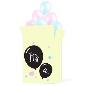 Unique Baby Boy or Girl Party Large Box Gender Reveal Balloon Cardboard Box