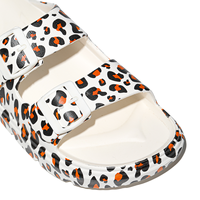 Sandales décontractées légères en EVA pour femme, à bout ouvert, motif floral, à enfiler, avec double bride réglable, toutes saisons