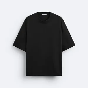 कस्टम पुरुषों की टी-शर्ट ब्लैंक ओवरसाइज़्ड उच्च गुणवत्ता वाले ड्रॉप शोल्डर हैवीवेट टी शर्ट पुरुषों के लिए 100% कॉटन बॉक्सी स्ट्रीटवियर टी-शर्ट
