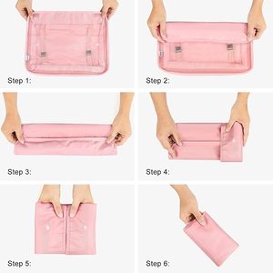 Dichos Polyester 8-Mảnh Vải Đóng Gói Cubes Giày Túi Du Lịch Hành Lý Organizer Vali Quần Áo Lưu Trữ Chất Lượng Cao Cấp Lưu Trữ - Product Image 5