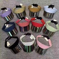 Topi Visor Putih Hitam Pink Airlift Solar Visor Caps Pelindung Sinar UV Topi Visor Hard Top Flapper Yoga