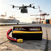 Batterie semi-solide pour drone UAV 400Wh/kg 10000mAh, pack de batteries lithium-ion 6S 8S 12S 14S pour inspection cartographique et longue autonomie