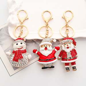 Custom Cartoon Christmas <b>Santa</b> Compass Keychain Zinc Alloy Holiday Keyring Durable Metal for Car Bag Phone Accessories - Product Image 1