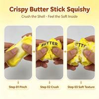 Mainan Fidget Baru Crunchy Butter 2PCS Squishy Wax Crispy Clay Butter Stick Squeeze Toy Pereda Stres 5 hingga 14 Tahun Mainan Unisex Anak-anak