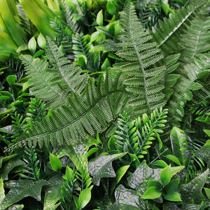 لوحة بأوراق شجر بلاستيكية ثلاثية الأبعاد Pq34, لوحة عشب صناعي من خشب البقس لتزيين الحدائق - Product Image 5