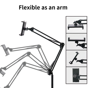 حامل قابل للتعديل بعلامة تجارية ، حامل أرضي ، حامل إيباد كسول قابل للطي مع استخدام طاولة كمبيوتر متصاعدة - Product Image 2