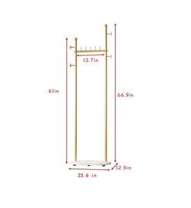 Mới Đến Hiện Đại Đơn Lập Màu Đen Kim Loại Quần Áo Áo Giá Với Kệ Cho Phòng Khách Phòng Ngủ Nhà Khách Sạn Ăn Uống - Product Image 1