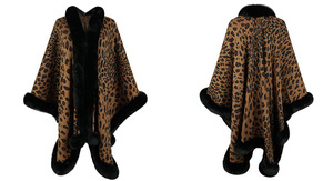 Autunno inverno 2024 <span class=keywords><strong>collo</strong></span> in pelliccia di leopardo maglia <span class=keywords><strong>scialle</strong></span> maglione caldo cappotto <span class=keywords><strong>Cardigan</strong></span> donna - Product Image 6