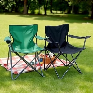 Silla de Playa Plegable de Diseño Moderno con Reposabrazos <span class=keywords><strong>Grandes</strong></span>, Fabricada en Acero y Aleación de Aluminio, Tapizada en Tela Oxford, Ideal para Camping - Product Image 1