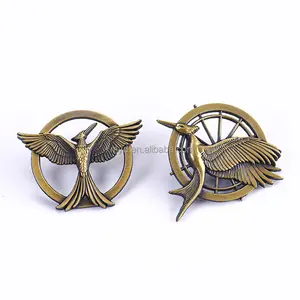 Manufacturer Customized Antique Engraved Eagle Pin Badge 3D Safety Lapel Pin With Backing Card