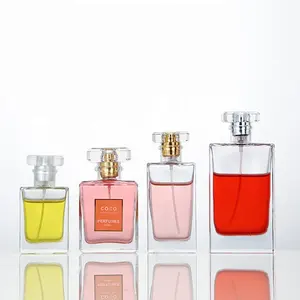 wholesale perfume glass bottles 50ml luxury empty-perfume-bottles 30 ml glass spray perfume bottle with crimp pump