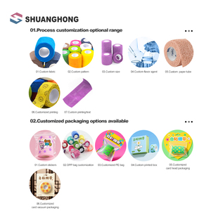 Bandages <span class=keywords><strong>auto</strong></span>-adhésifs personnalisés avec logo, bandages cohésifs, bandages pour chaussettes, bandages élastiques de sport, bandages de couleur unie - Product Image 6