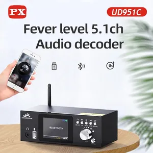 PX UD951C 5.1通道音频解码器DSD u盘无损音乐播放蓝牙5.0光纤同轴音频解码6CH输出