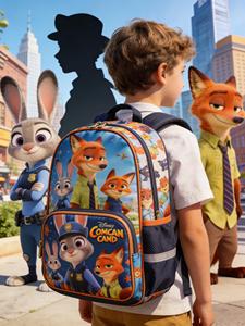 Yüksek Kaliteli Hayvanat Bahçesi Sırt Çantası 3 Parça Set - Sırt Çantası, Okul Çantası, Öğrenci Kalem Kutusu, Küçük Omuz Çantası - Toptan - Product Image 2