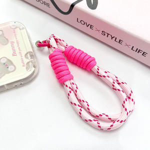 Correa de cordón de nailon para teléfono móvil antipérdida con cordón de pulsera tejido de nailon con parche. - Product Image 5