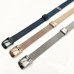 Bracelets de montre en acier titane, style européen et américain, très demandés, bracelets de montre en maille, bracelets de montre en acier titane réglables - Product Image 5