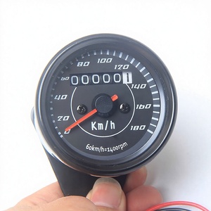 Compteur de vitesse pour moto, odomètre numérique 0-140 km/h avec affichage LED pour mise à niveau et modernisation, coque noire - Product Image 2