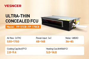 Công nghiệp siêu mỏng Ống cuộn dây Quạt đơn vị ướp lạnh nước trần gắn fancoil cho kỹ thuật dự án sưởi ấm và làm mát - Product Image 5