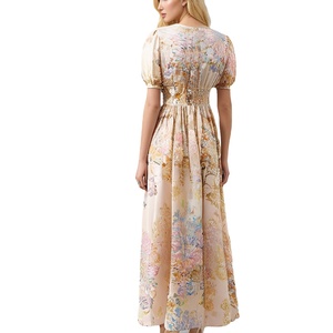 Abito lungo Casual Casual in Chiffon personalizzato all'ingrosso taglie forti autunno vestiti vestito per le donne - Product Image 2