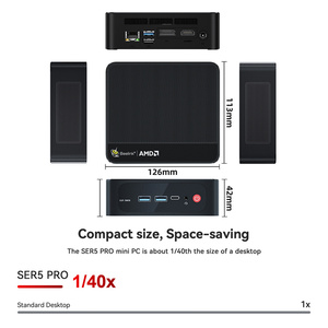 <span class=keywords><strong>Beelink</strong></span> <span class=keywords><strong>SER5</strong></span> <span class=keywords><strong>PRO</strong></span> AMD R7 5850U Win11 Mini PC WiFi 6 BT5.2 1000M Memoria expandible hasta 2TB SSD Soporte 2,5 "STA HDD - Product Image 3