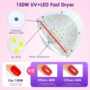 Lampe à ongles UV LED 45 perles, lampe de séchage professionnelle pour gel avec 4 réglages de minuterie et écran tactile LED - Product Image 3