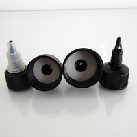 Capuchon applicateur à pointe torsadée blanc/noir 20/410 24/410 28/410 pour bouteilles souples de solvants, huiles, peintures et encres