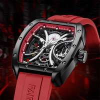 Montre de luxe pour homme Mark Fairwhale, étanche, squelette, automatique, mécanique, montre-bracelet pour homme FW-6560