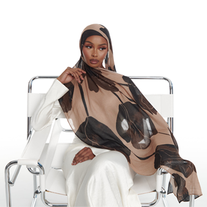 2025ฮิญาบผ้าโมดอลพิมพ์ลายดอกไม้น้ำระบายอากาศได้ดีขายดีสำหรับผู้หญิงมุสลิมที่สุภาพเรียบร้อย - Product Image 3