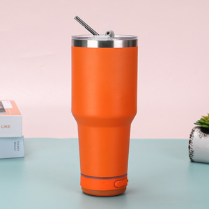 30oz Music Bluetooth Tumbler <b>Travel</b> <b>Mug</b> Vacuum Insulated <b>Lid</b> Straw Non-Slip ODM OEM - Product Image 1
