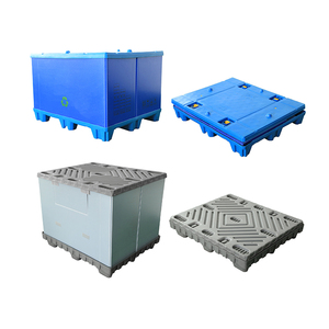 <span class=keywords><strong>Pallet</strong></span> container tay áo tùy chỉnh nhựa rắn sóng có thể gập lại coaming chèn lót Hộp Tùy chỉnh với nắp cho phụ tùng - Product Image 1