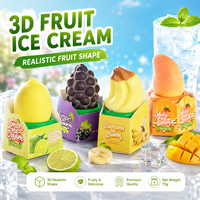 Vente en gros de glaces 3D virales en forme de fruits : pomme, litchi, mangue, pêche, citron, raisin, banane