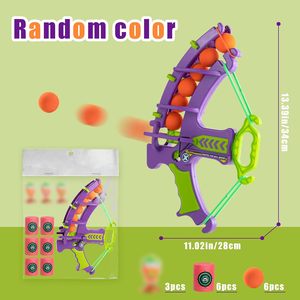 ของเล่นชุดโบว์และลูกศรโฟมลูกธนูหัวไชเท้าขว้างเป้ายิงแบบโต้ตอบสำหรับพ่อแม่-เด็ก - Product Image 2