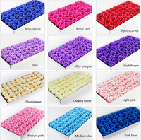 Boite de fleurs artificielles avec pétales de roses, 500 pièces, Art Floral, rouge, fleurs multicolores, pour un cadeau de saint-valentin, vente en gros